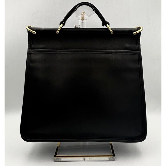 Vintage Coach Willis Bag | Style 9927 | Black Leather 1990s Crossbody Purse - Picture 3 of 10